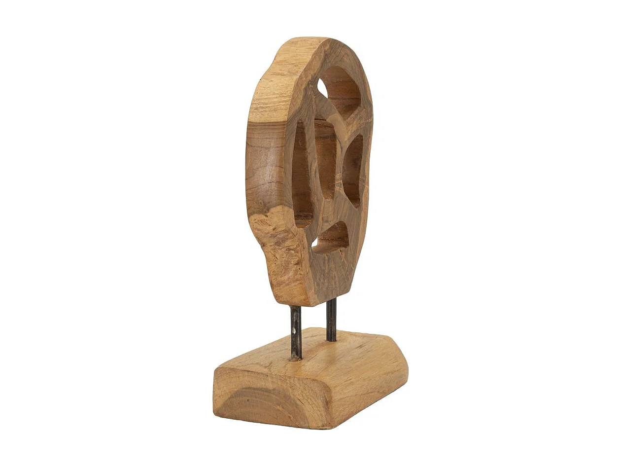 Objet Déco en Teck "Lubang" 27cm Naturel