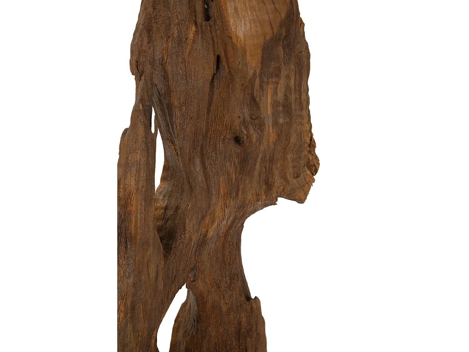 Objet Déco Tronc d'Arbre en Teck "Akars" 55cm Naturel