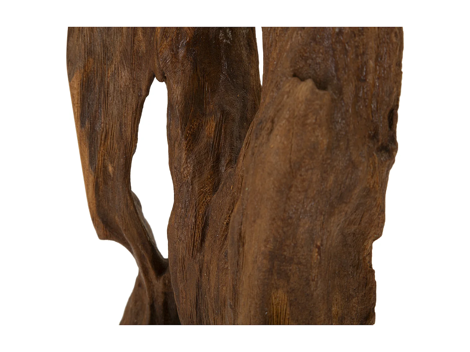 Objet Déco Tronc d'Arbre en Teck "Akars" 55cm Naturel