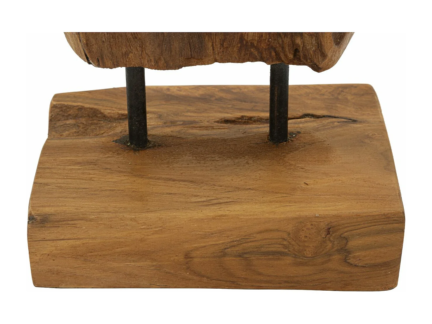 Objet Déco Tronc d'Arbre en Teck "Akars" 55cm Naturel