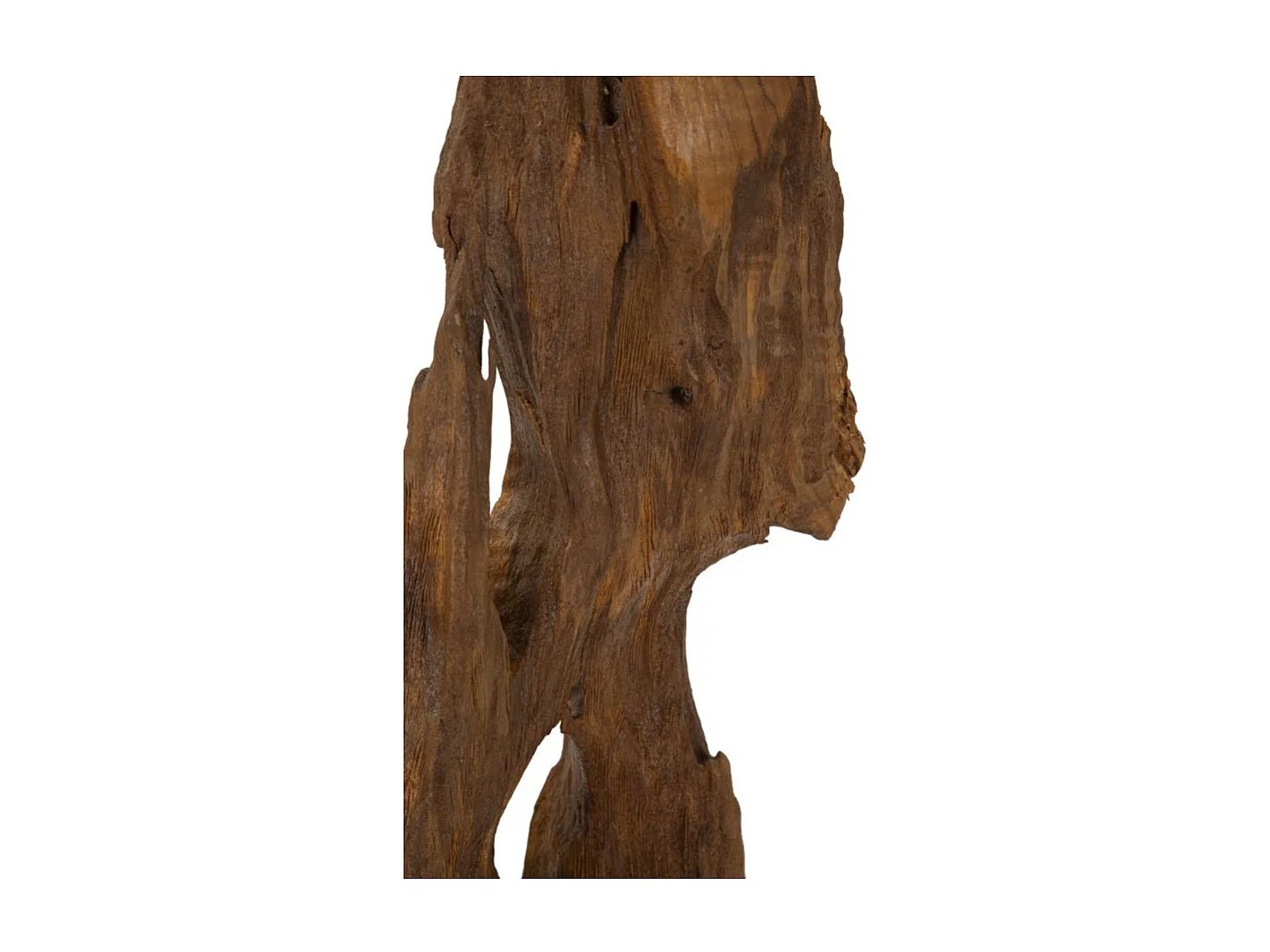 Objet Déco Tronc d'Arbre en Teck "Akars" 55cm Naturel