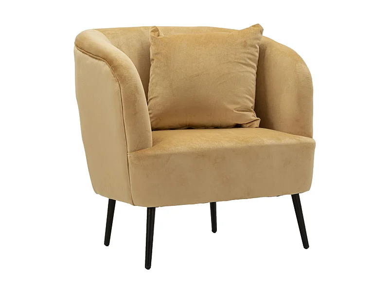 Fauteuil Imitation Fourrure "Soffy" 78cm Marron