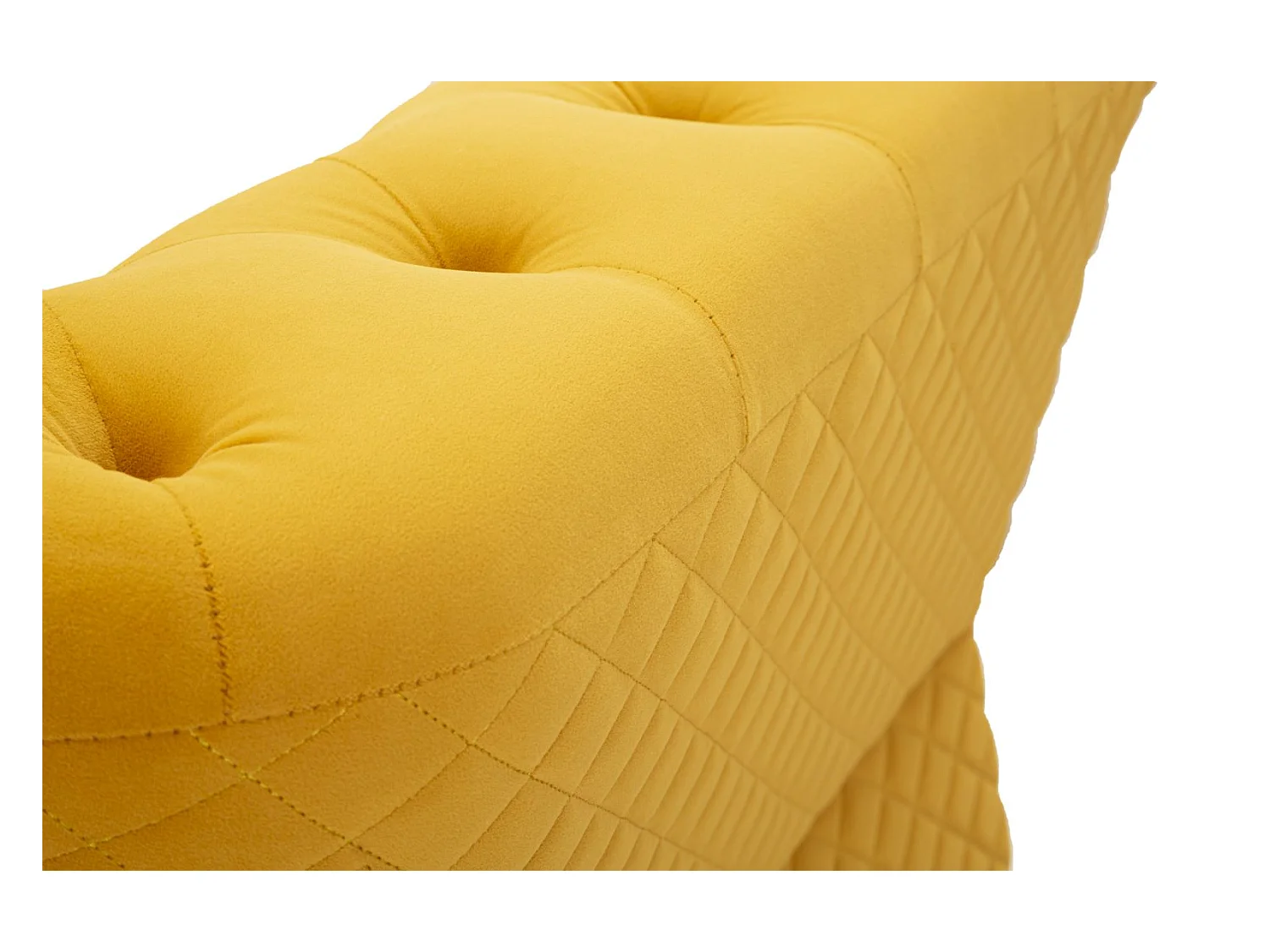 Poltrona in metallo e velluto senape con cuscino cm 104x83x76