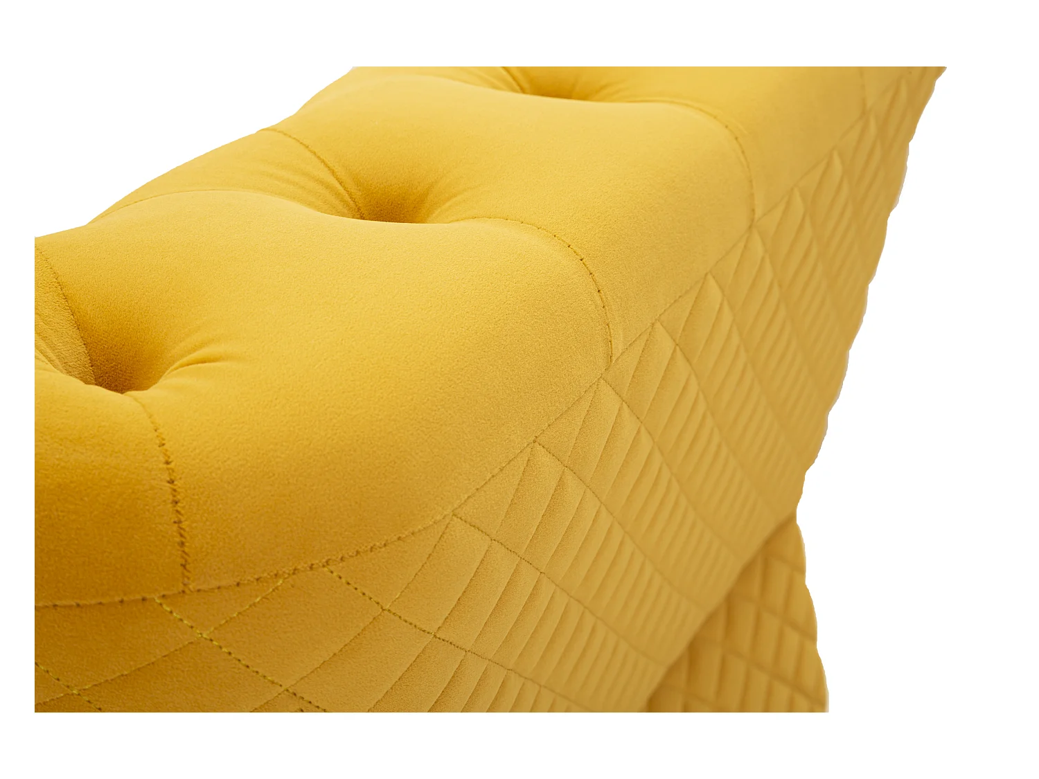 Poltrona in metallo e velluto senape con cuscino cm 104x83x76