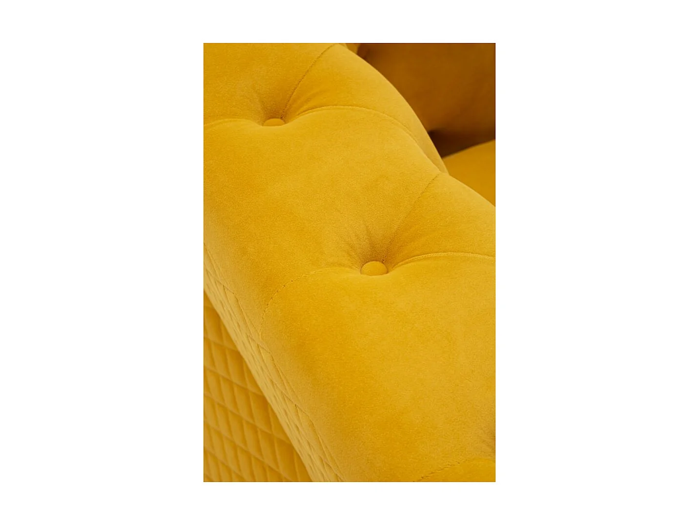 Poltrona in metallo e velluto senape con cuscino cm 104x83x76