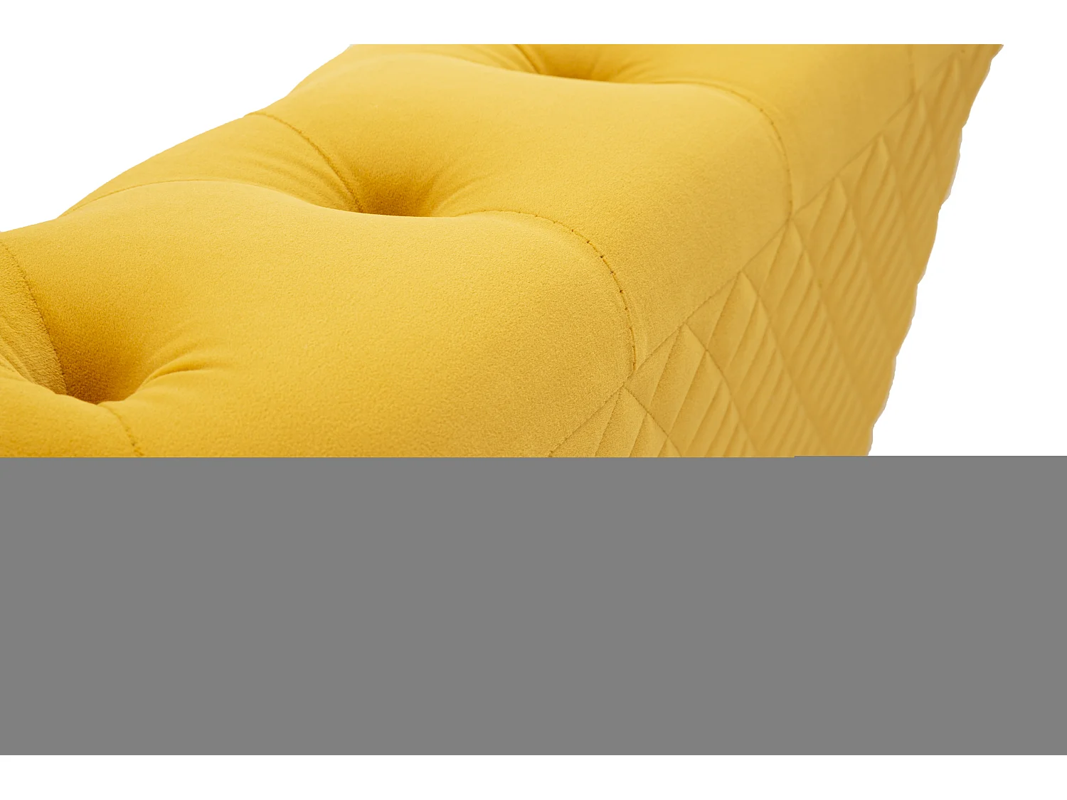 Poltrona in metallo e velluto senape con cuscino cm 104x83x76