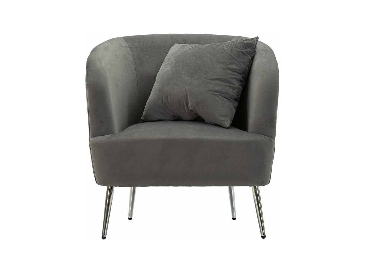 Fauteuil Imitation Fourrure "Soffy" 78cm Gris