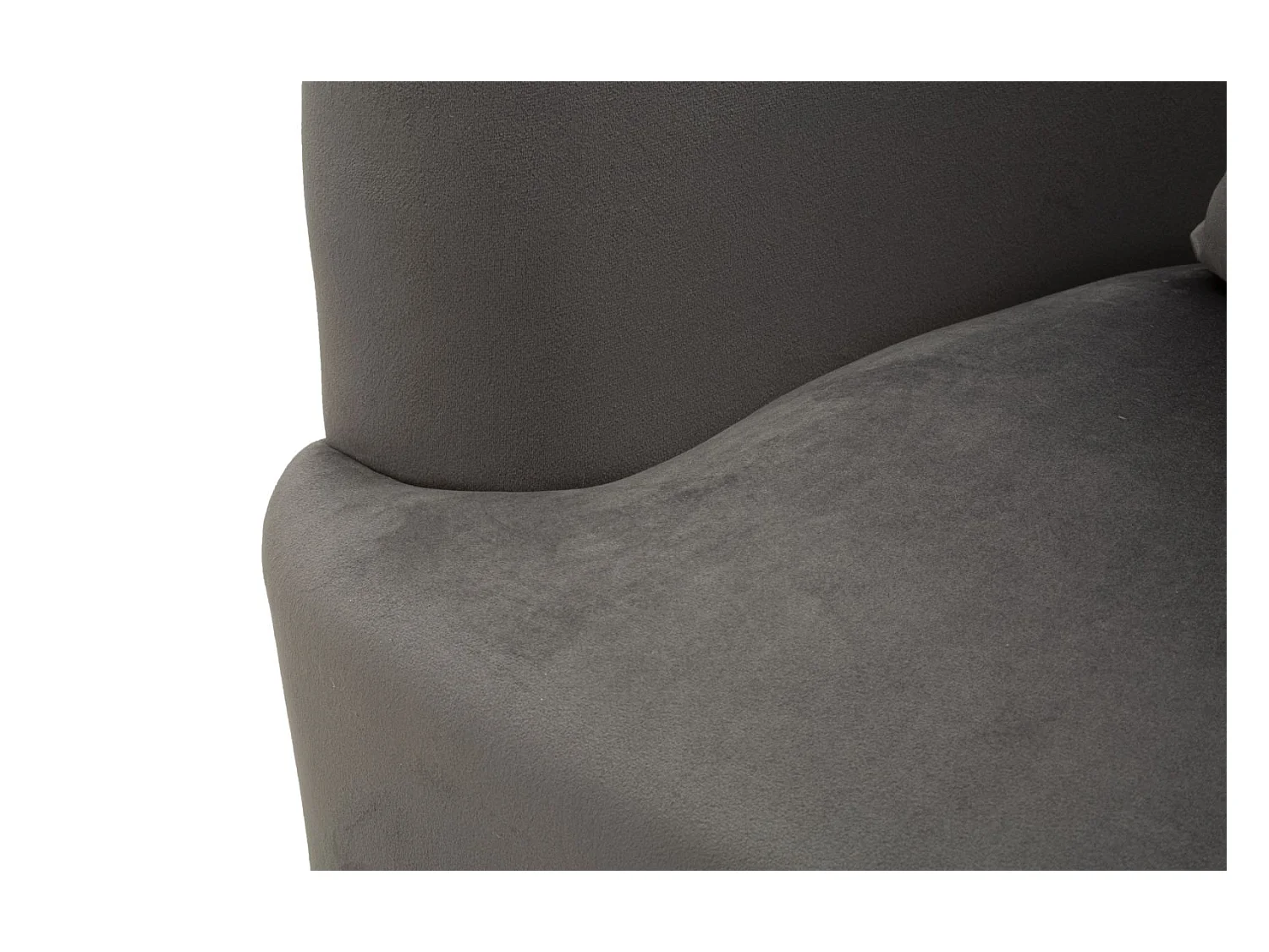 Fauteuil Imitation Fourrure "Soffy" 78cm Gris