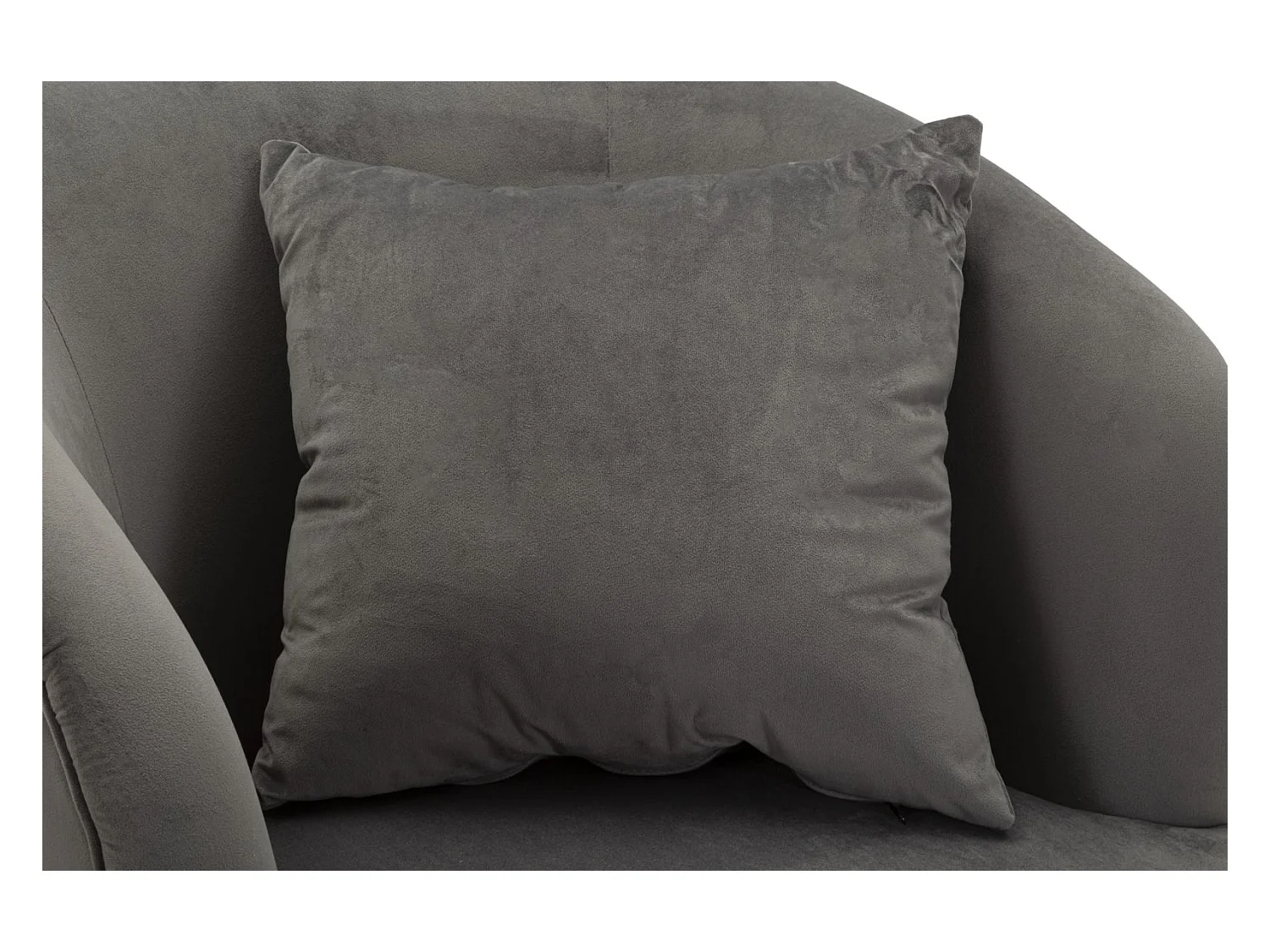 Fauteuil Imitation Fourrure "Soffy" 78cm Gris