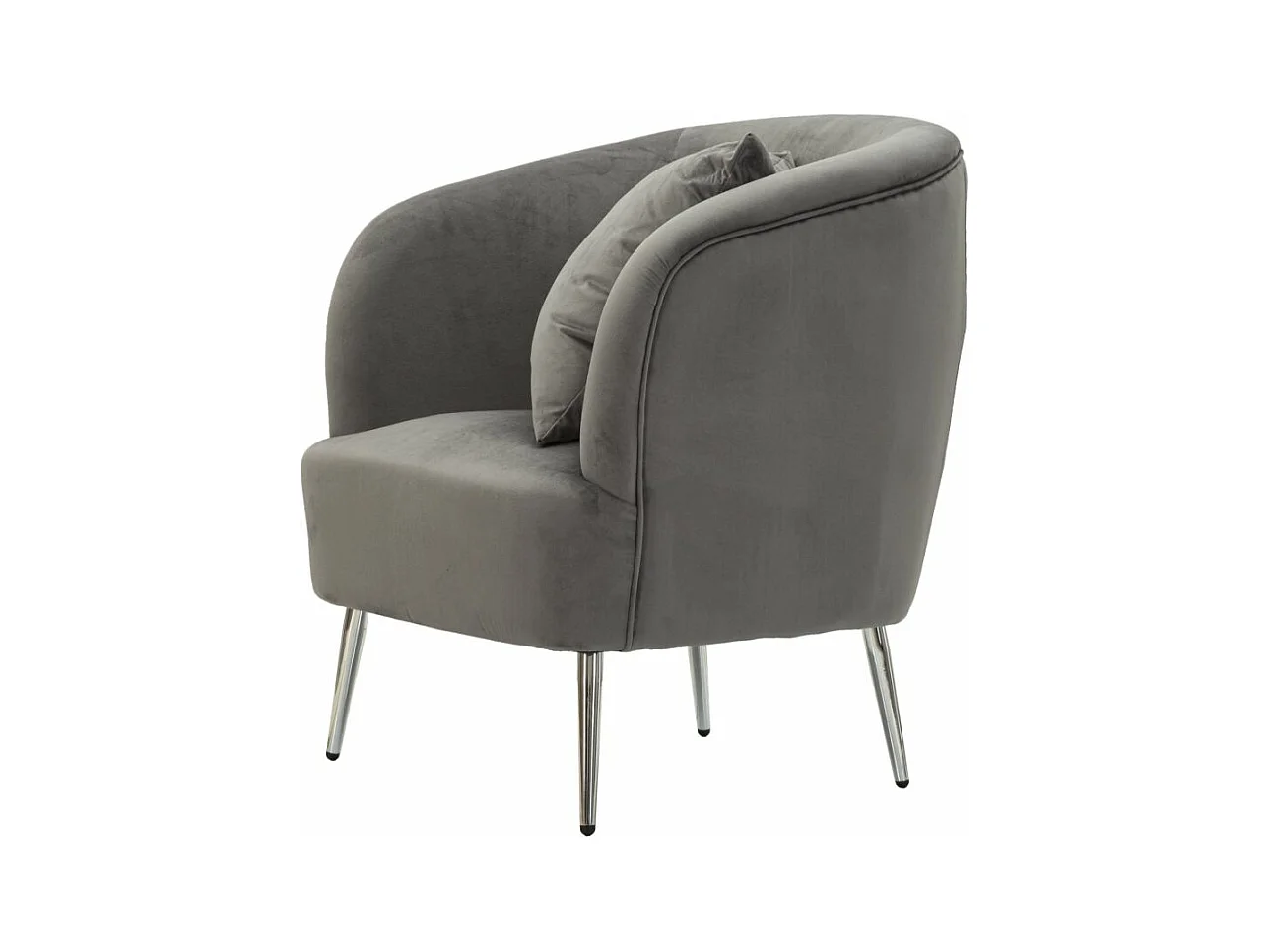 Fauteuil Imitation Fourrure "Soffy" 78cm Gris
