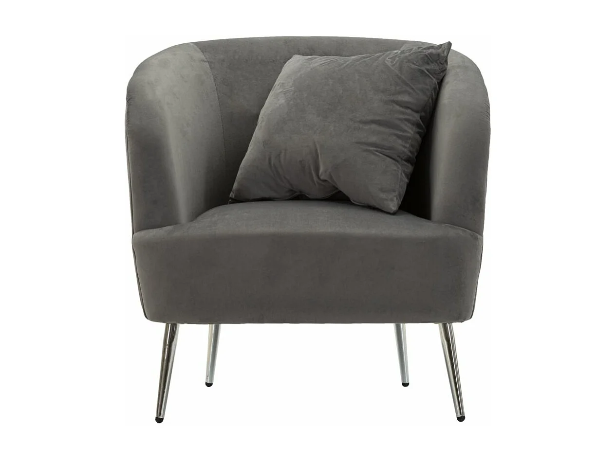 Fauteuil Imitation Fourrure "Soffy" 78cm Gris