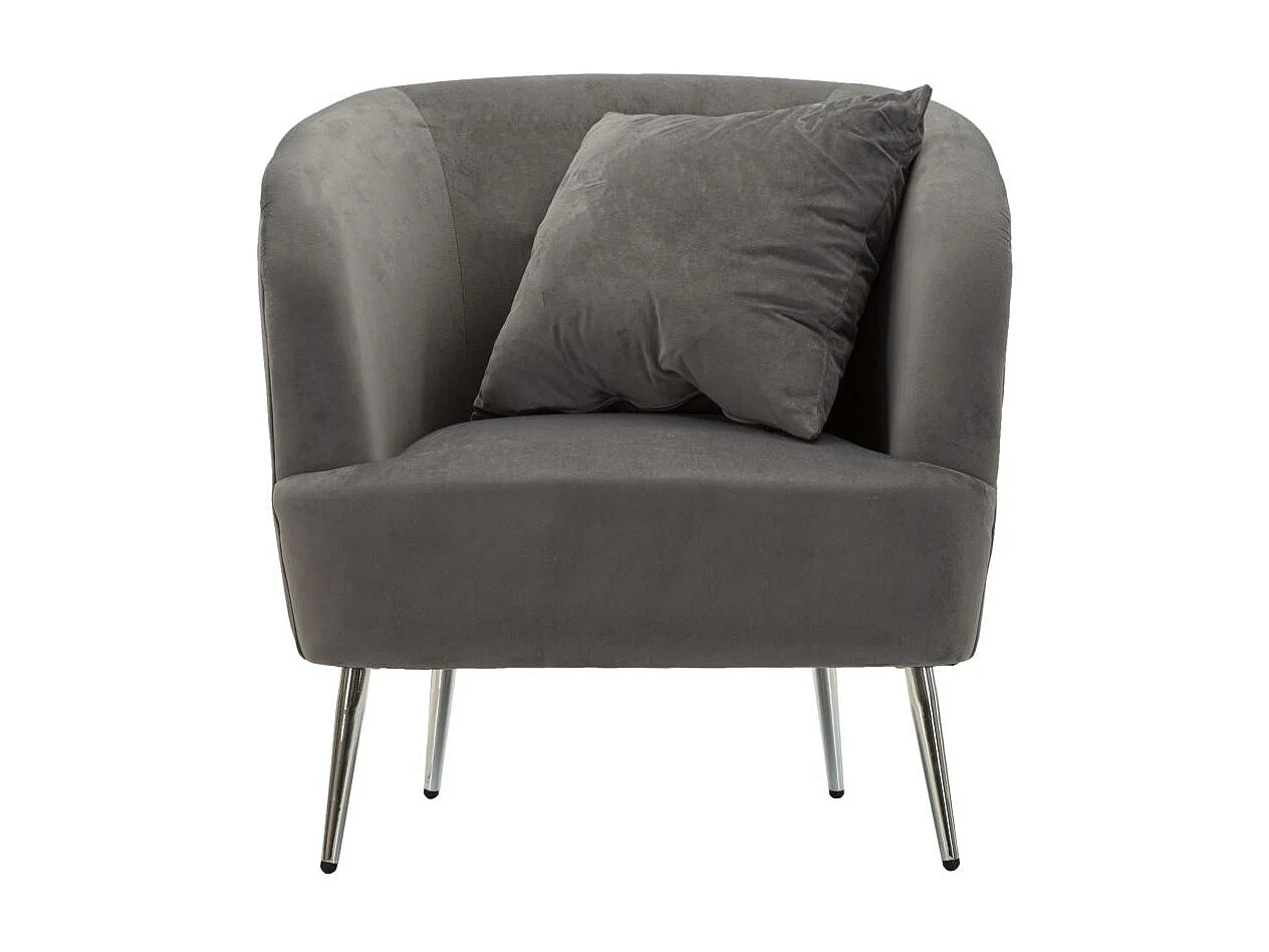Fauteuil Imitation Fourrure "Soffy" 78cm Gris