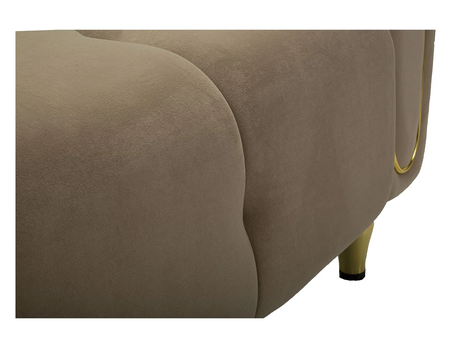 Fauteuil en Velours Matelassé "Alma" 97cm Gris