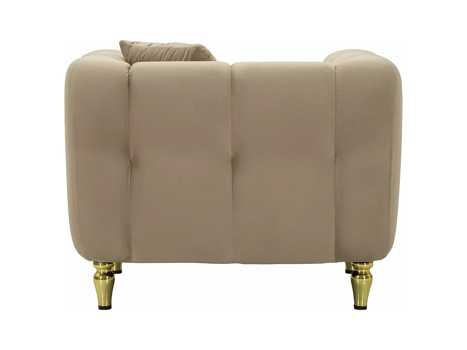 Fauteuil en Velours Matelassé "Alma" 97cm Gris