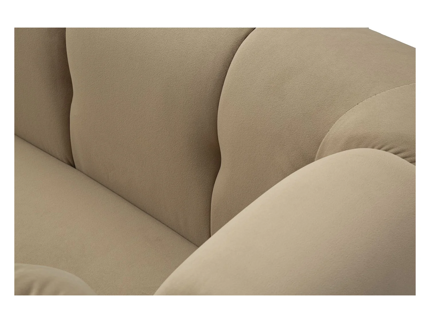 Fauteuil en Velours Matelassé "Alma" 97cm Gris