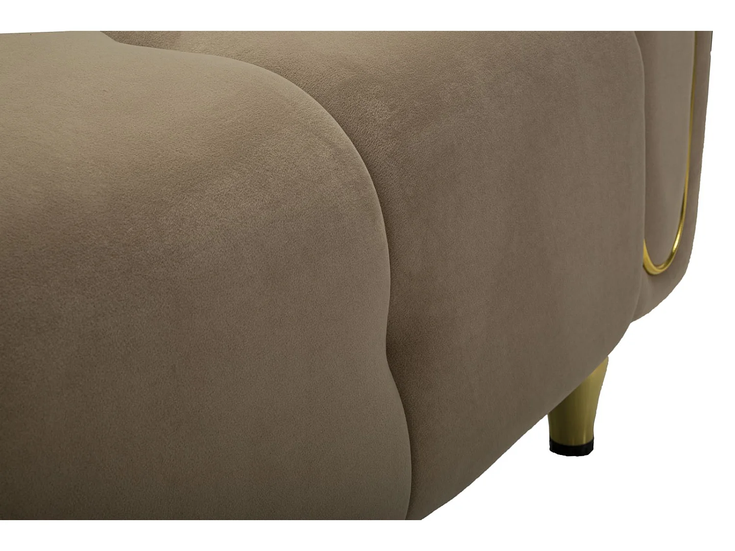 Fauteuil en Velours Matelassé "Alma" 97cm Gris