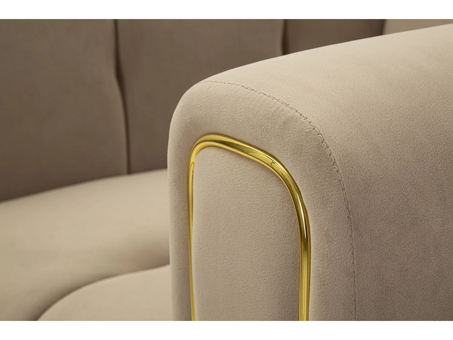 Fauteuil en Velours Matelassé "Alma" 97cm Gris