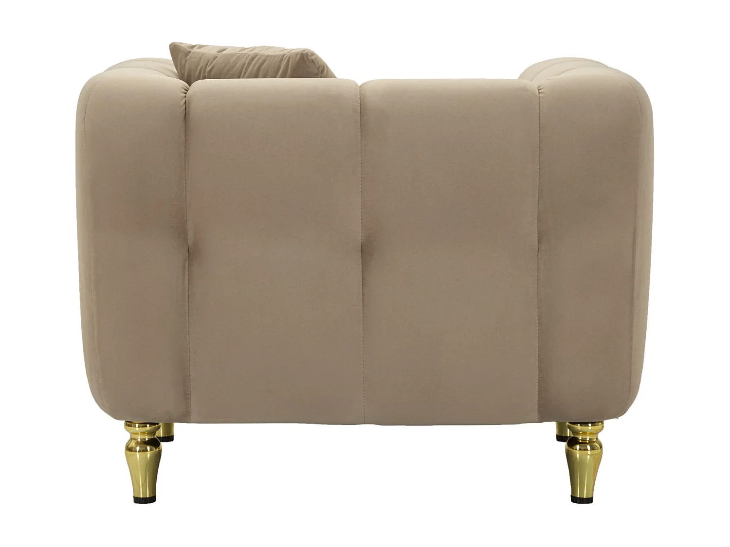 Fauteuil en Velours Matelassé "Alma" 97cm Gris