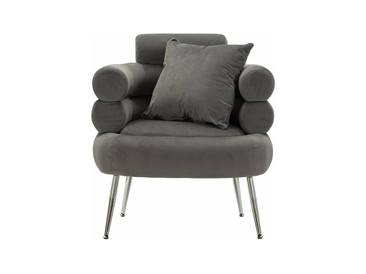 Fauteuil Imitation Fourrure "Soffy+" 85cm Gris