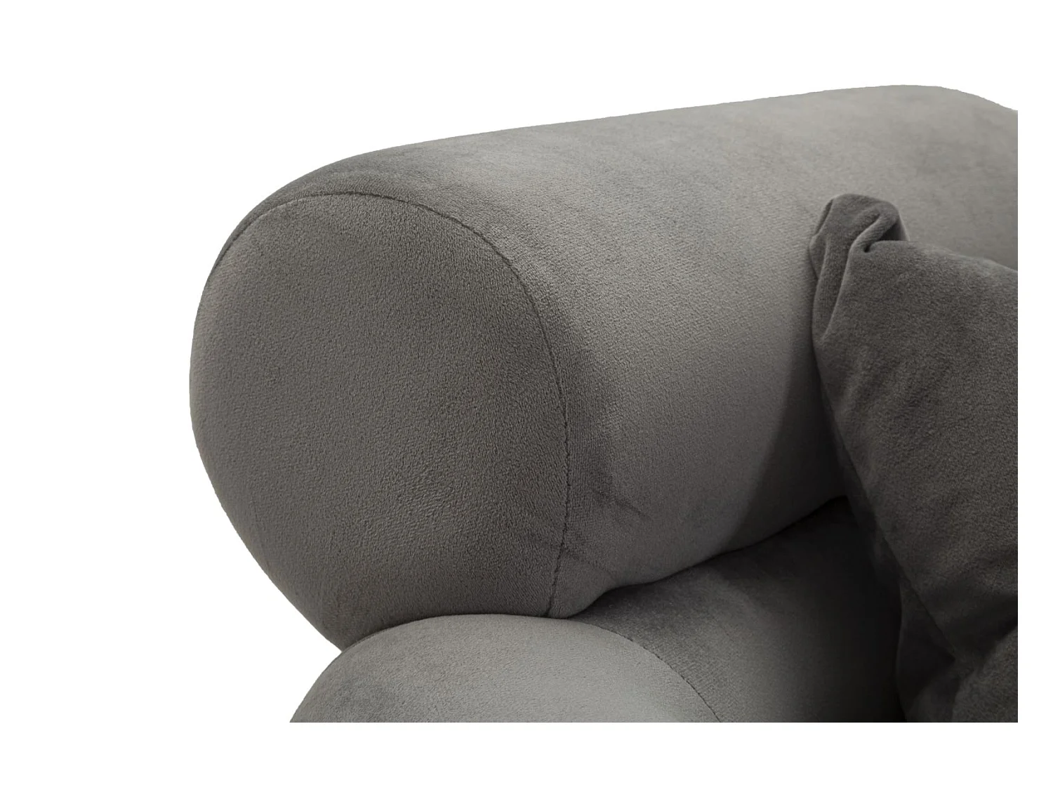 Fauteuil Imitation Fourrure "Soffy+" 85cm Gris