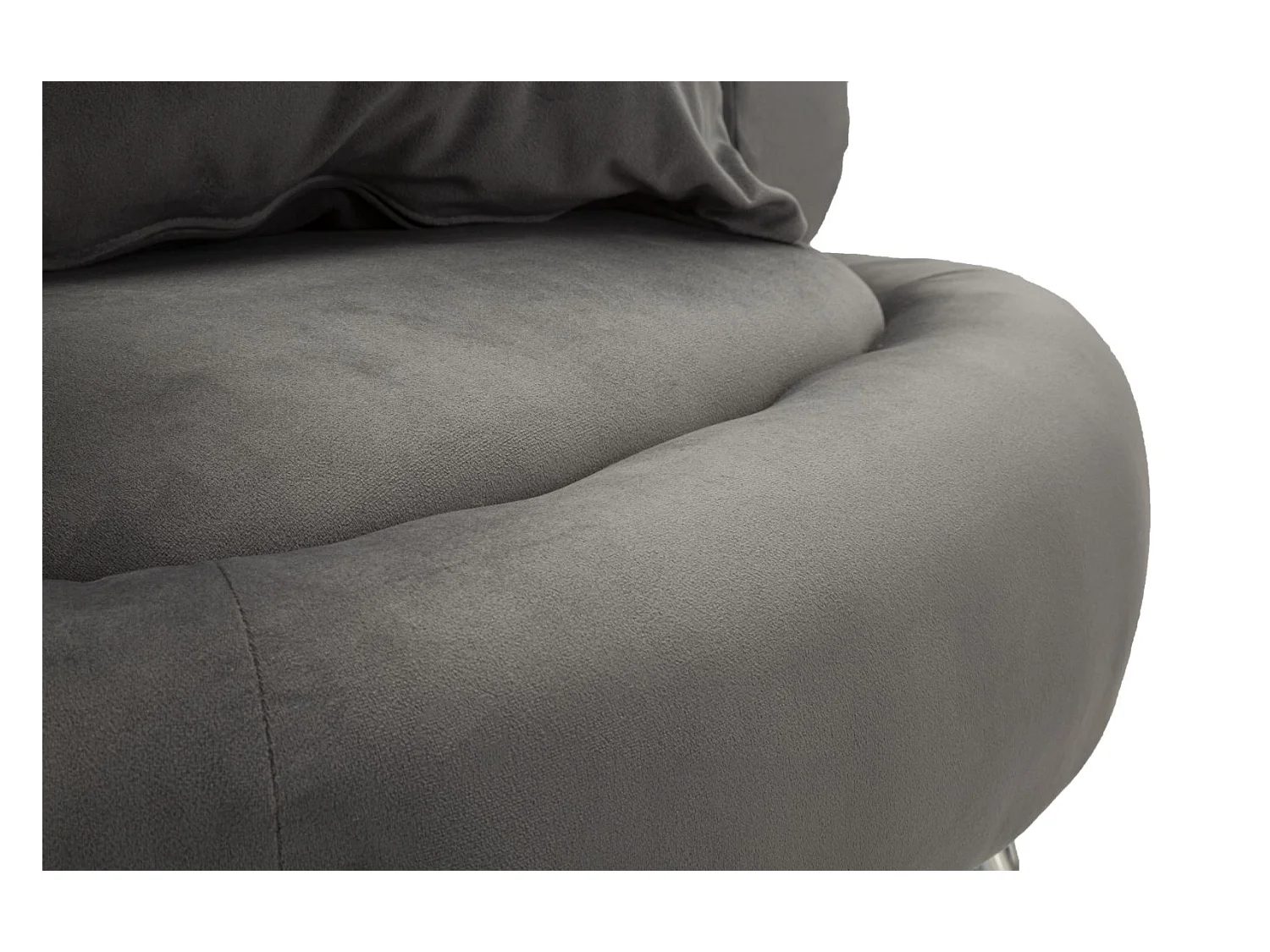 Fauteuil Imitation Fourrure "Soffy+" 85cm Gris