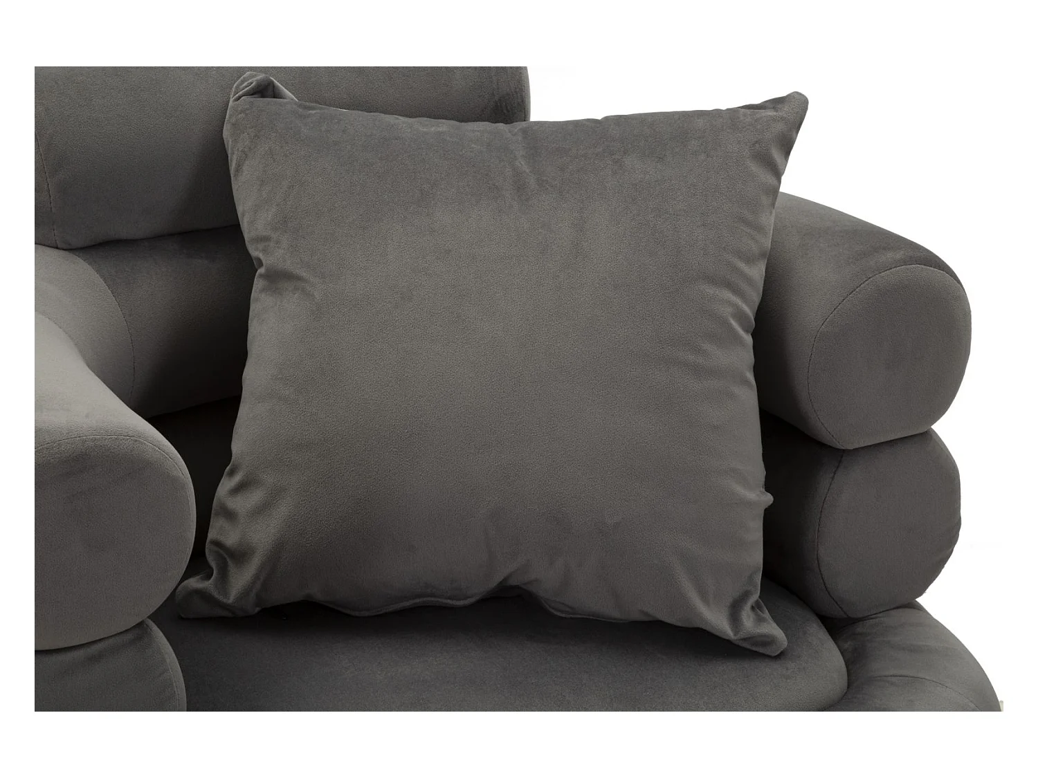 Fauteuil Imitation Fourrure "Soffy+" 85cm Gris