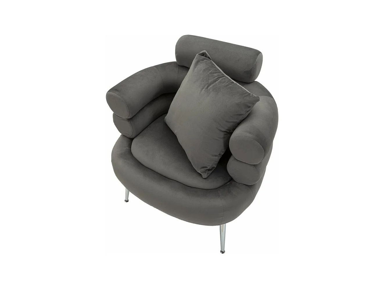 Fauteuil Imitation Fourrure "Soffy+" 85cm Gris