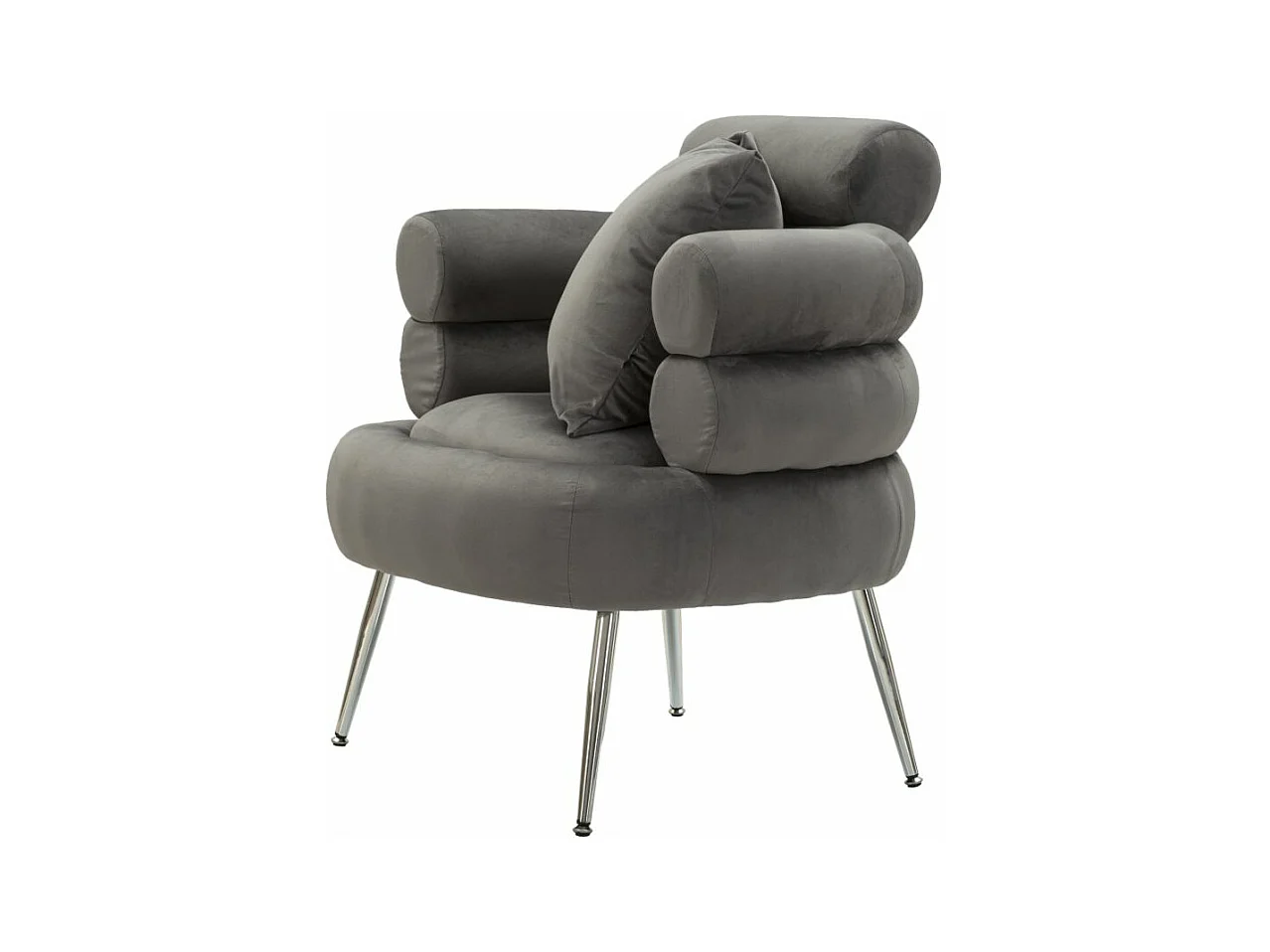 Fauteuil Imitation Fourrure "Soffy+" 85cm Gris