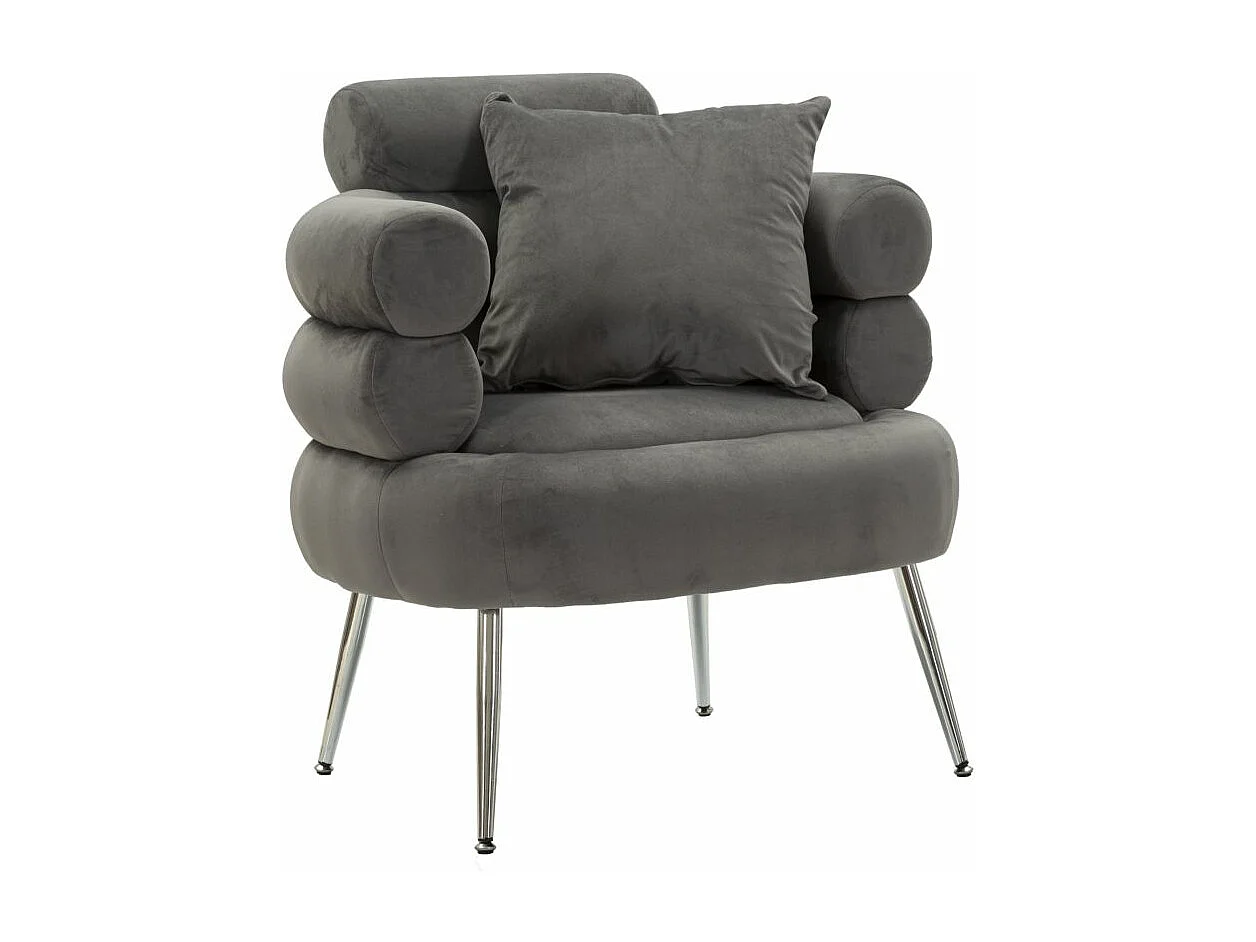 Fauteuil Imitation Fourrure "Soffy+" 85cm Gris