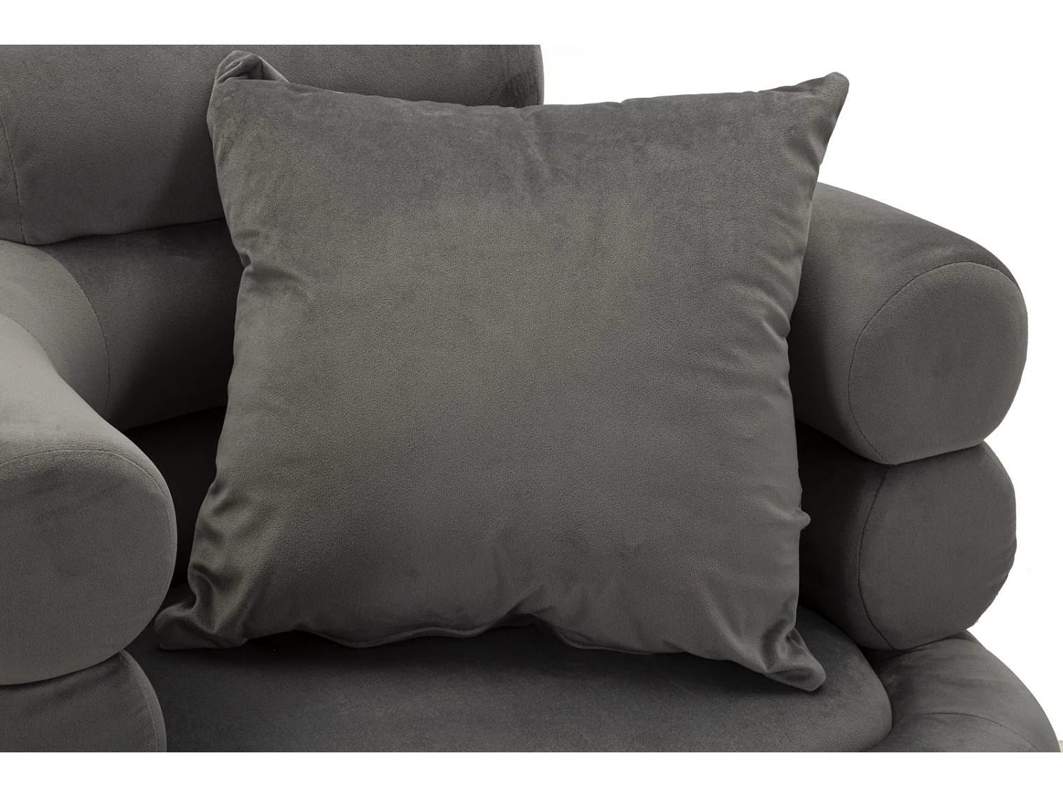 Fauteuil Imitation Fourrure "Soffy+" 85cm Gris