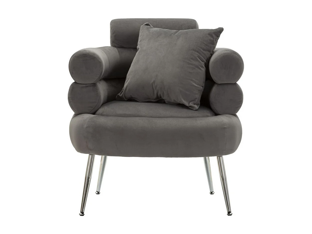 Fauteuil Imitation Fourrure "Soffy+" 85cm Gris