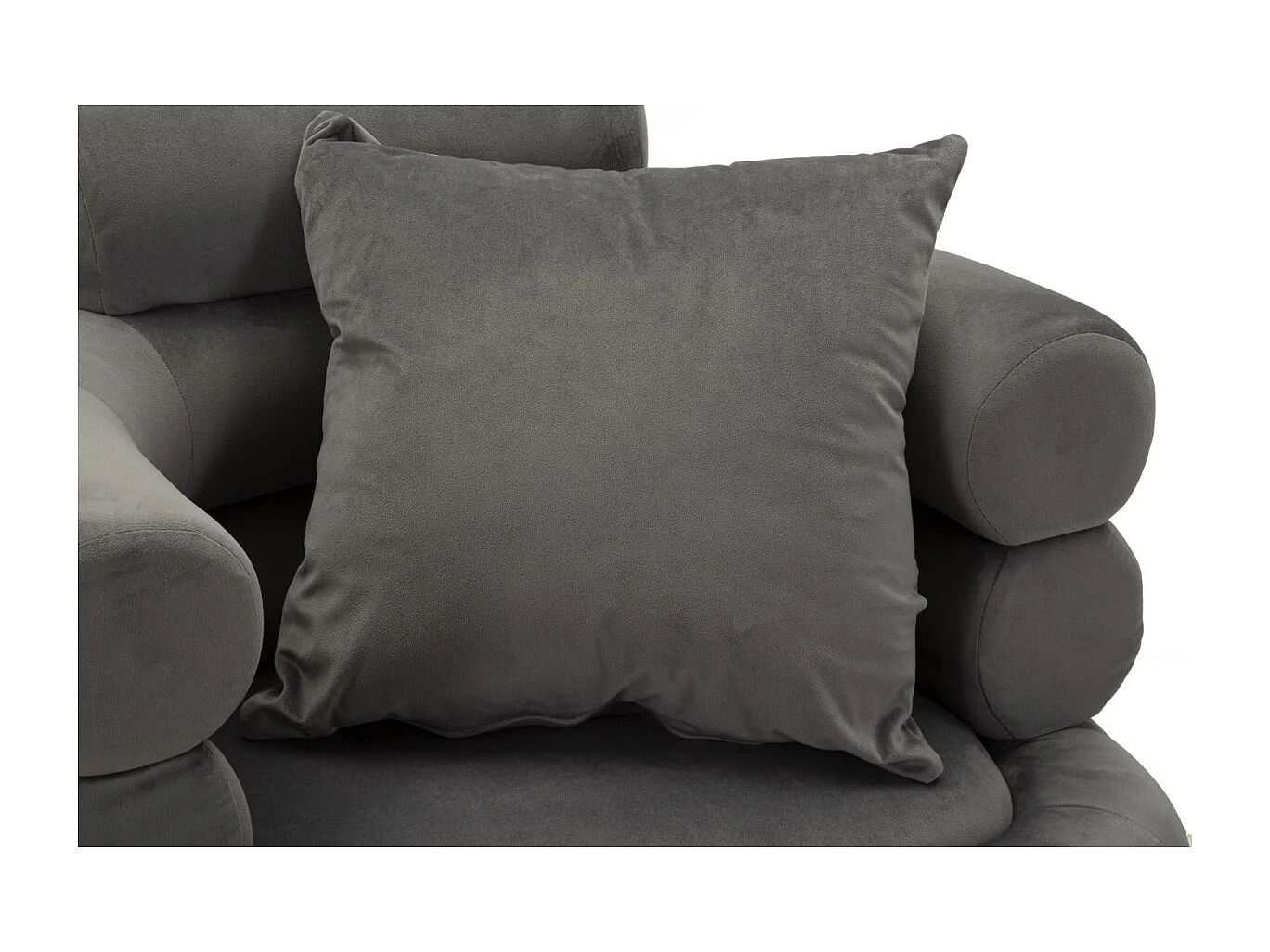 Fauteuil Imitation Fourrure "Soffy+" 85cm Gris