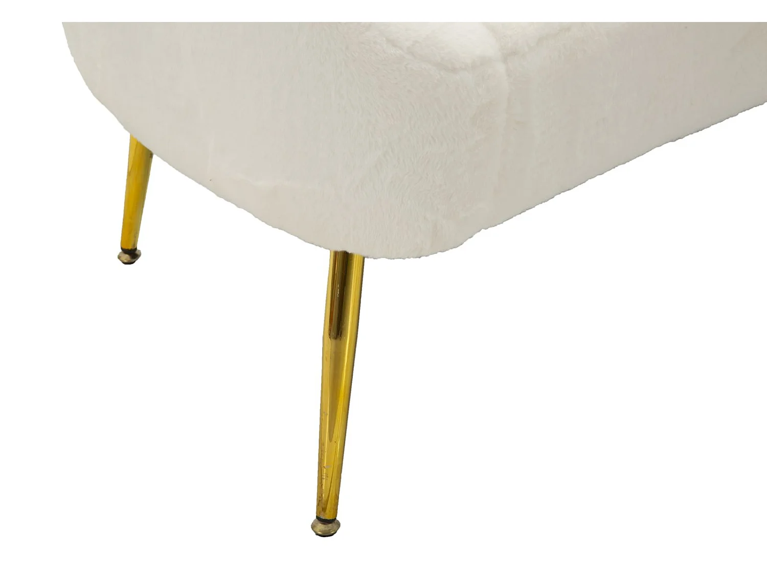 Divano 2 posti in metallo e tessuto bianco con cuscini cm 137x69x79.