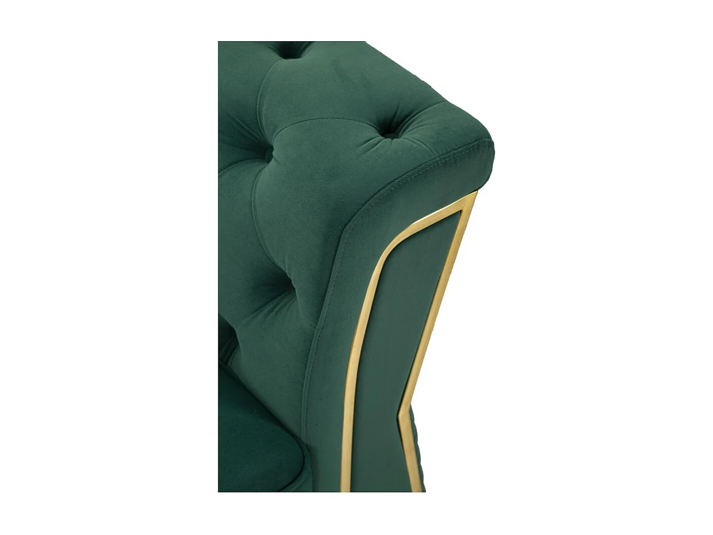 Canapé 2 Places en Velours Capitonné "Emy" 162cm Vert