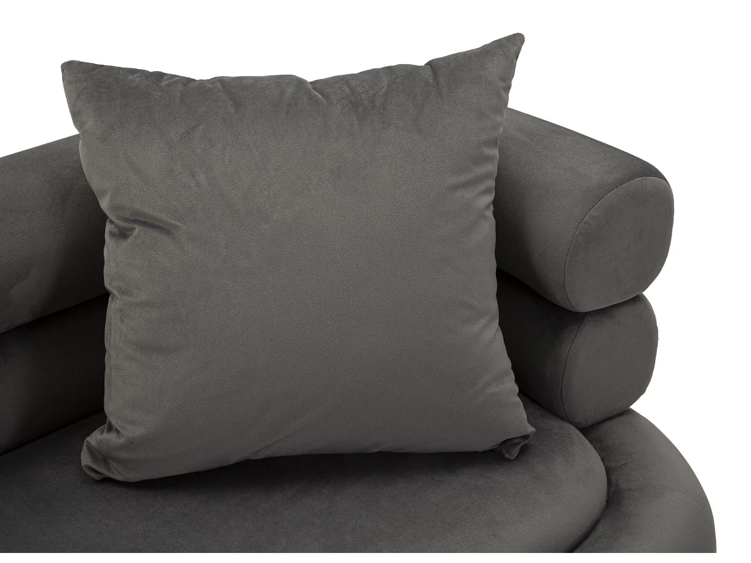 Divanetto 2 posti in metallo e velluto con cuscini cm 133x68x69