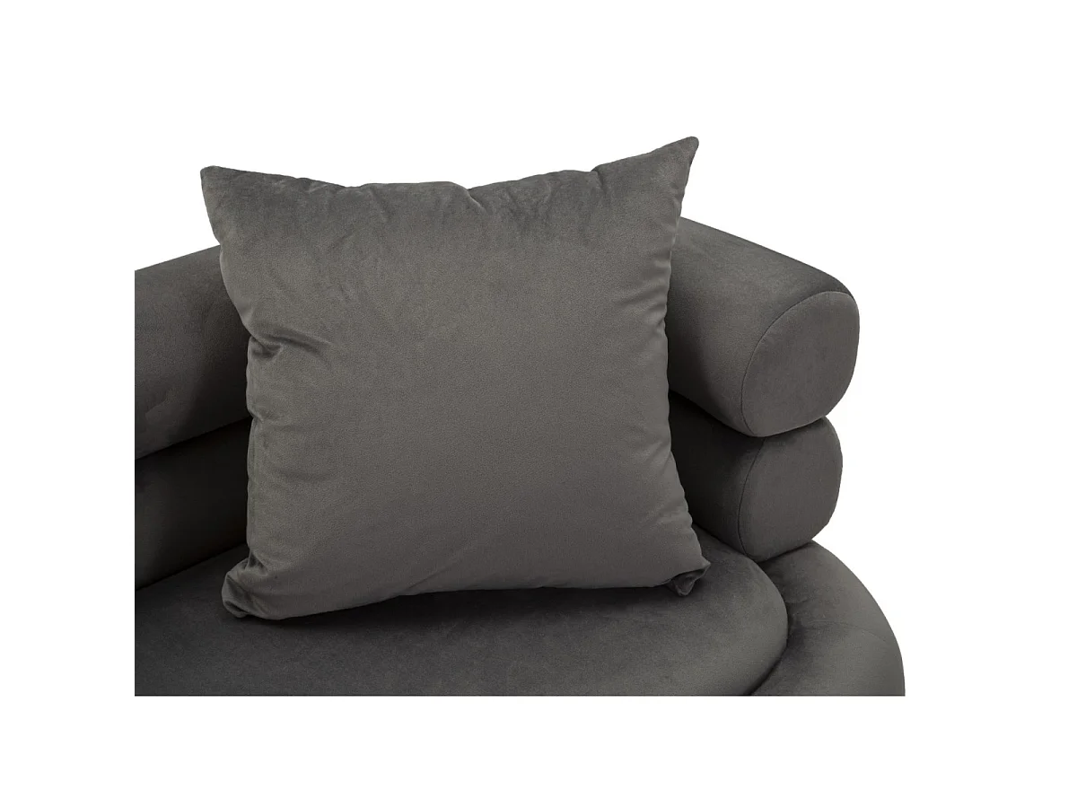 2-Sitzer-Sofa aus Metall und Samt mit Kissen 133x68x69 cm