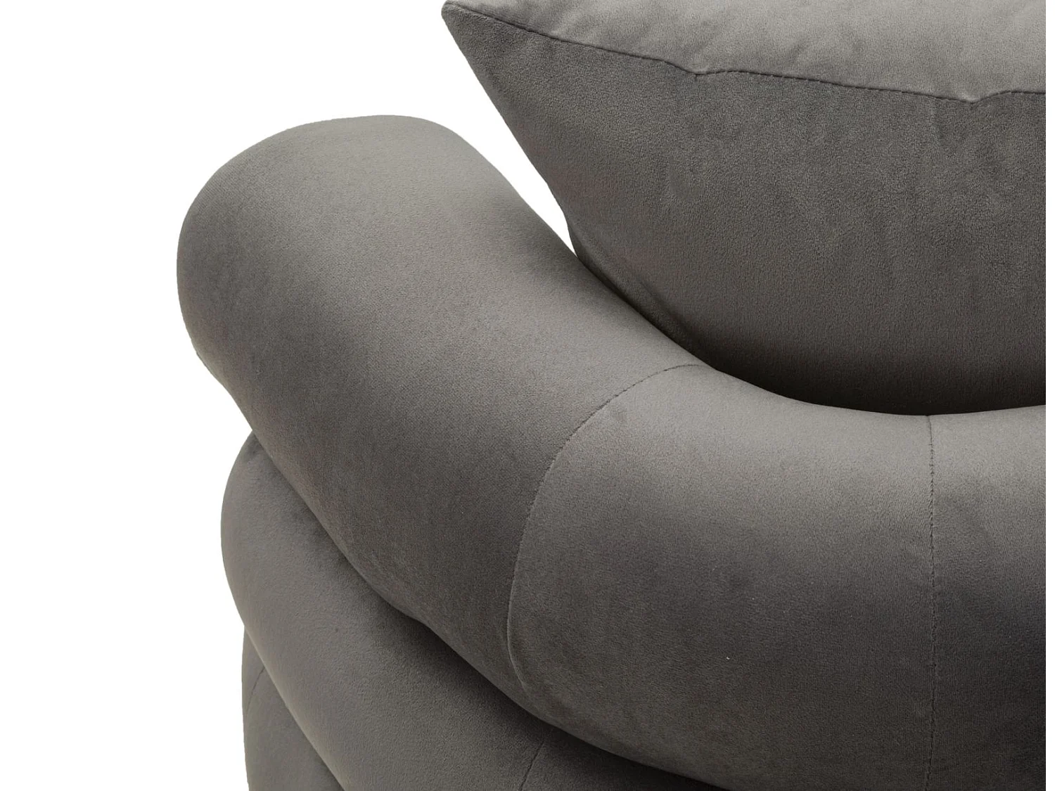 2-Sitzer-Sofa aus Metall und Samt mit Kissen 133x68x69 cm