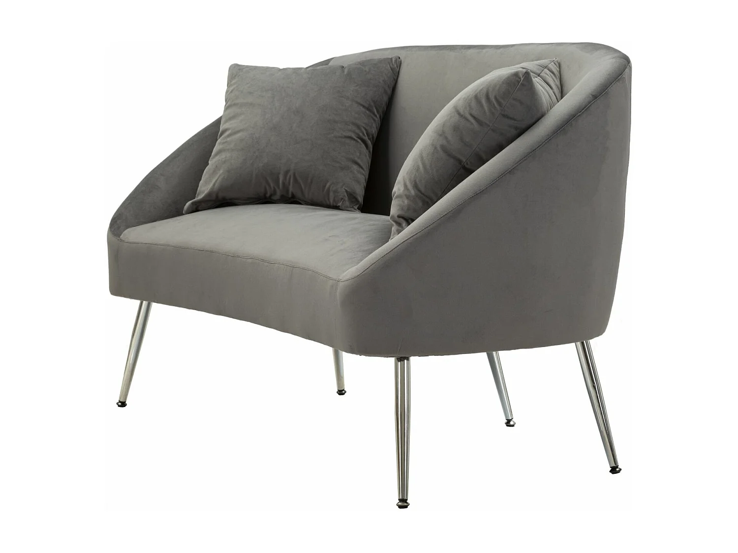 Canapé 2 Places Imitation Fourrure "Soffy" 137cm Gris