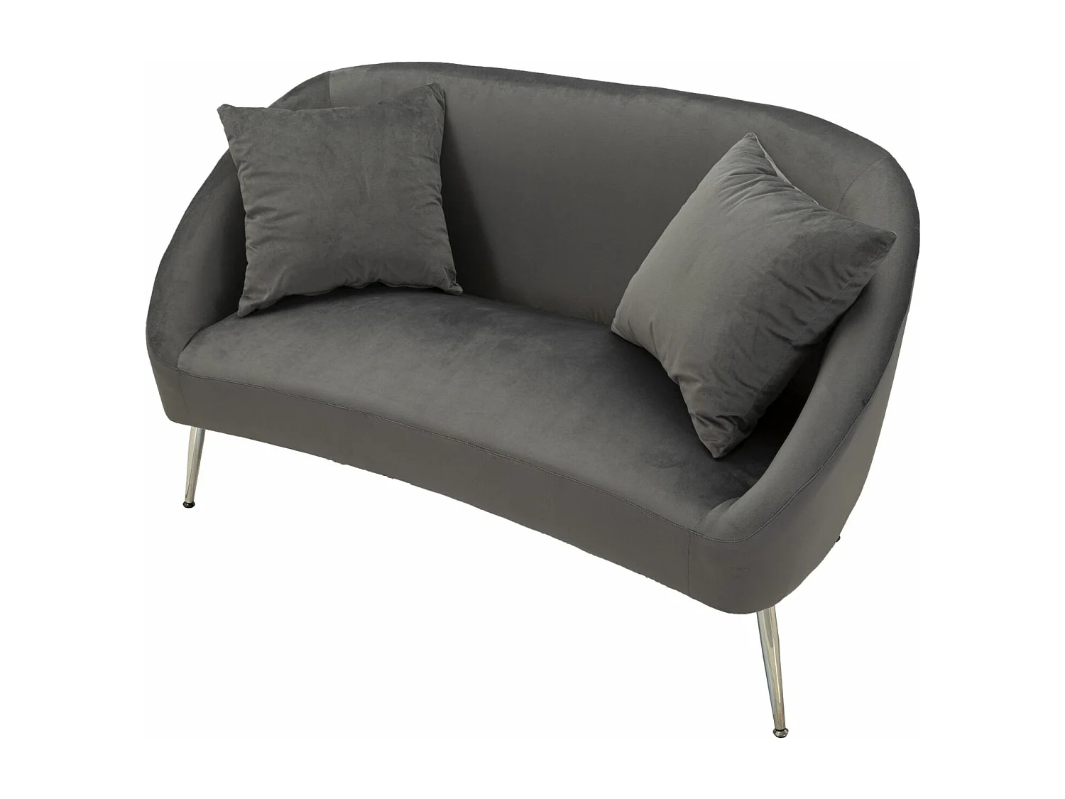 Canapé 2 Places Imitation Fourrure "Soffy" 137cm Gris