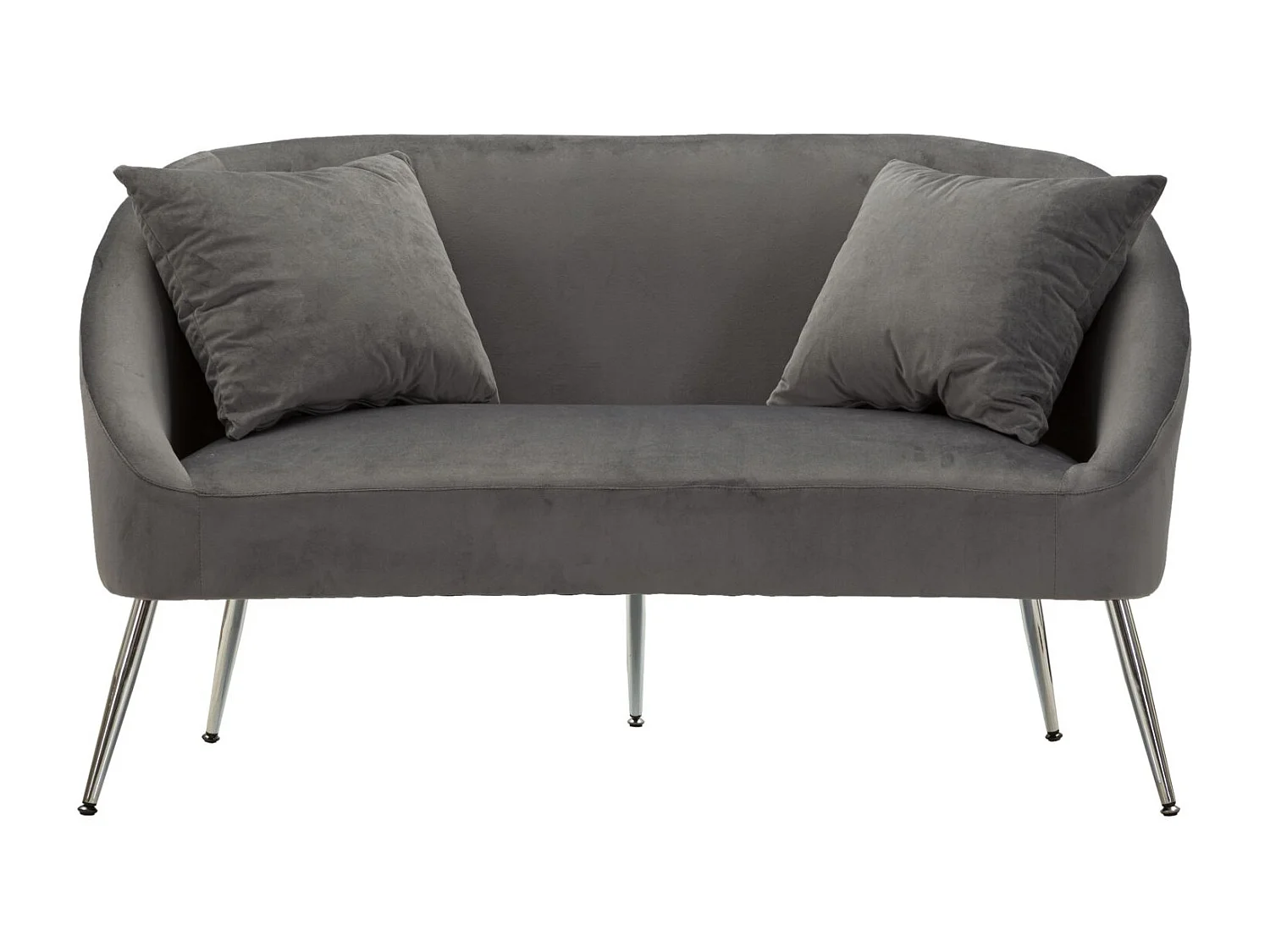 Canapé 2 Places Imitation Fourrure "Soffy" 137cm Gris