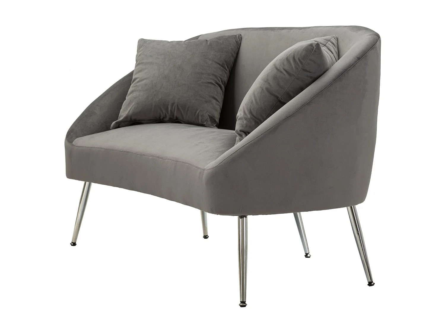 Canapé 2 Places Imitation Fourrure "Soffy" 137cm Gris