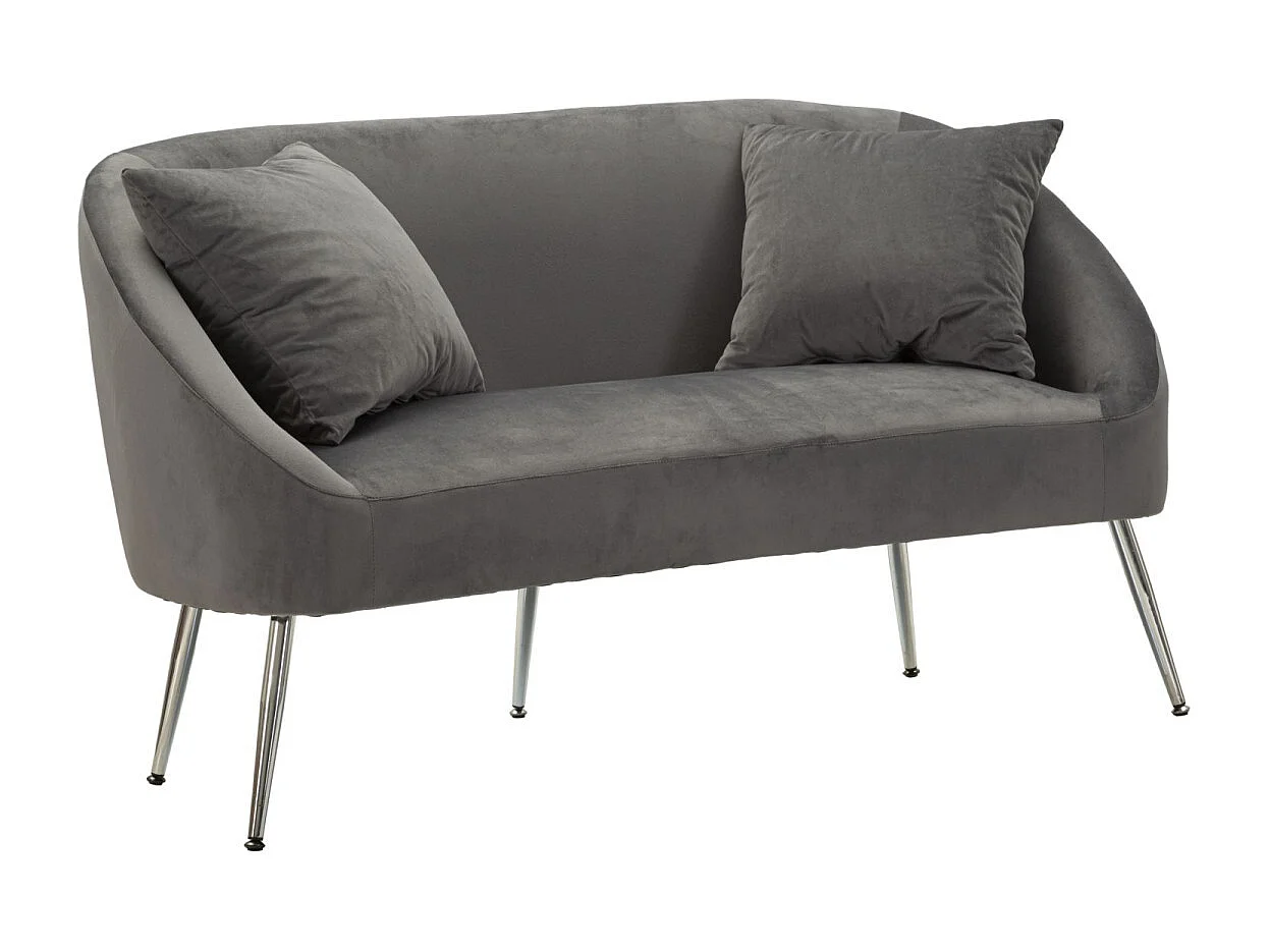 Canapé 2 Places Imitation Fourrure "Soffy" 137cm Gris