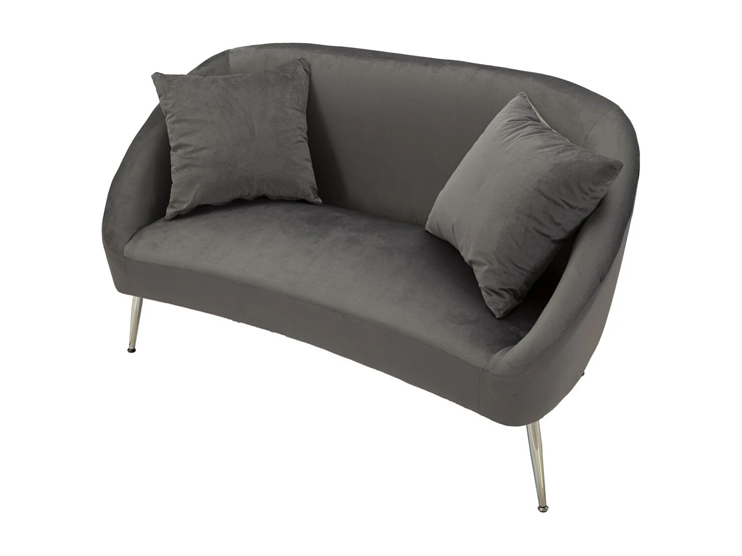 Canapé 2 Places Imitation Fourrure "Soffy" 137cm Gris