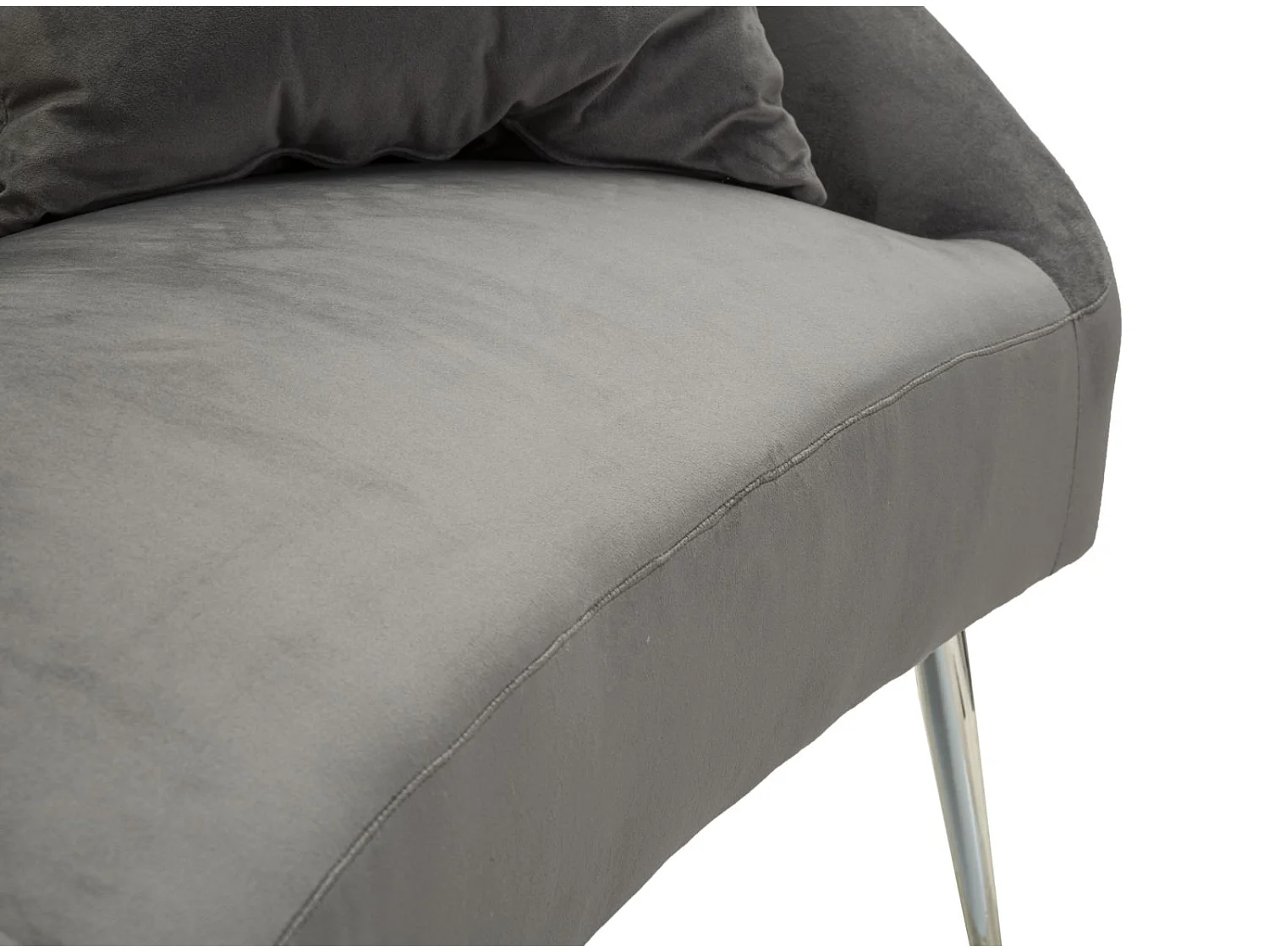 2-Sitzer-Sofa aus Metall und Samt mit Kissen 137x69x79 cm