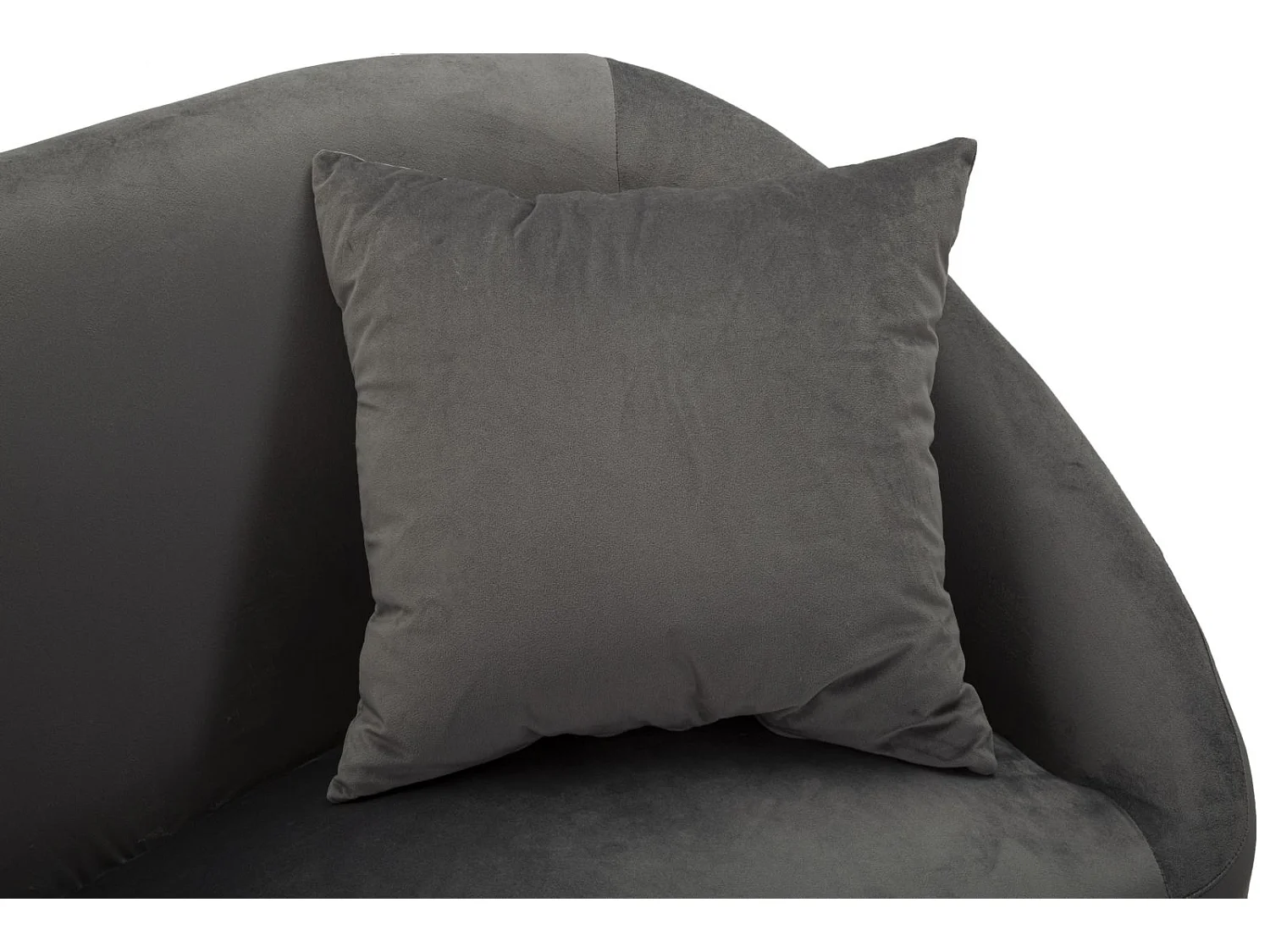 2-Sitzer-Sofa aus Metall und Samt mit Kissen 137x69x79 cm