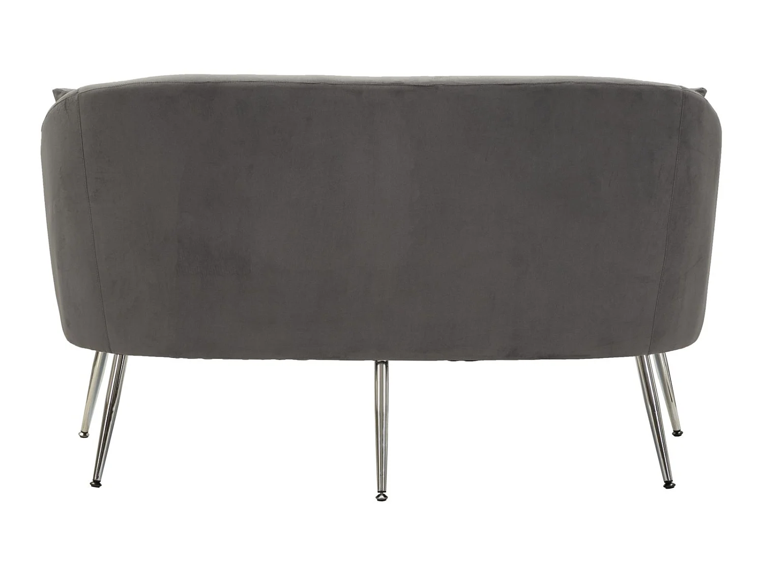 2-Sitzer-Sofa aus Metall und Samt mit Kissen 137x69x79 cm