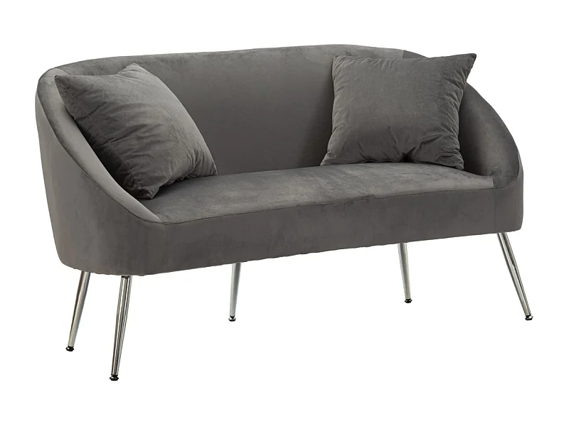 Canapé 2 Places Imitation Fourrure "Soffy" 137cm Gris