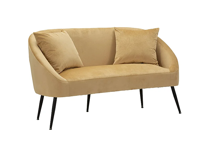 Canapé 2 Places Imitation Fourrure "Soffy" 137cm Marron