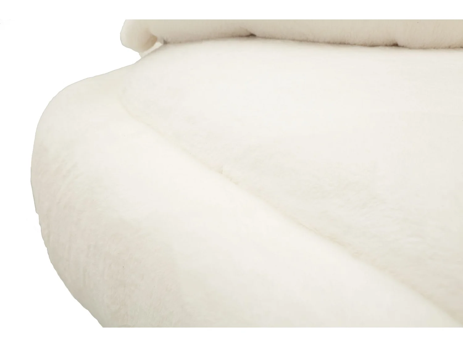 Canapé 2 Places Imitation Fourrure "Soffy+" 133cm Blanc & Or