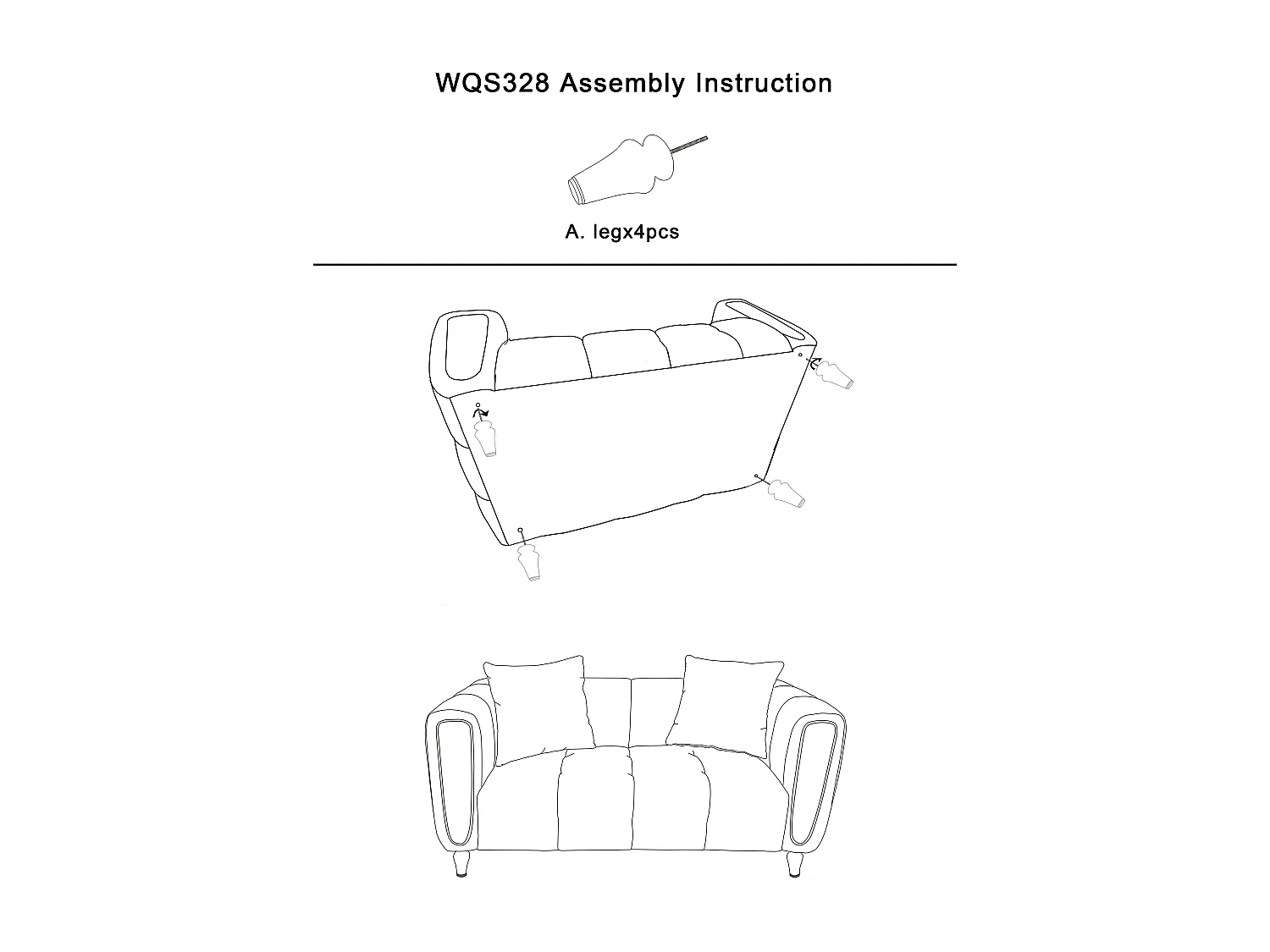 Canapé 2 Places en Velours Matelassé "Alma" 155cm Gris